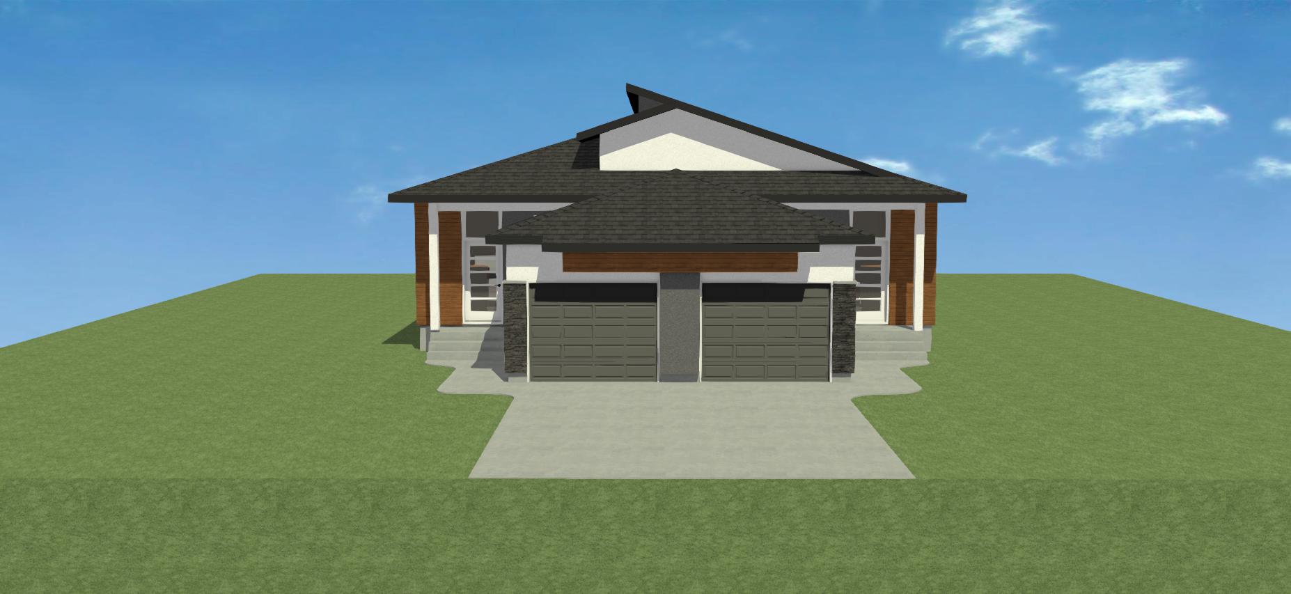 Raised Bungalow with Front Garage